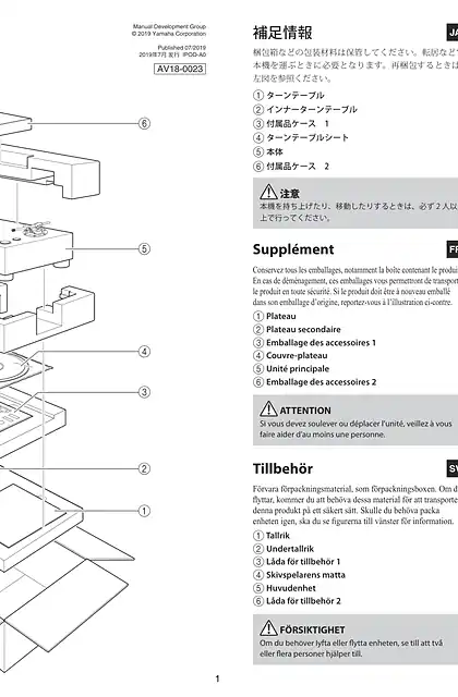 yamaha雅马哈GT-5000 Supplement